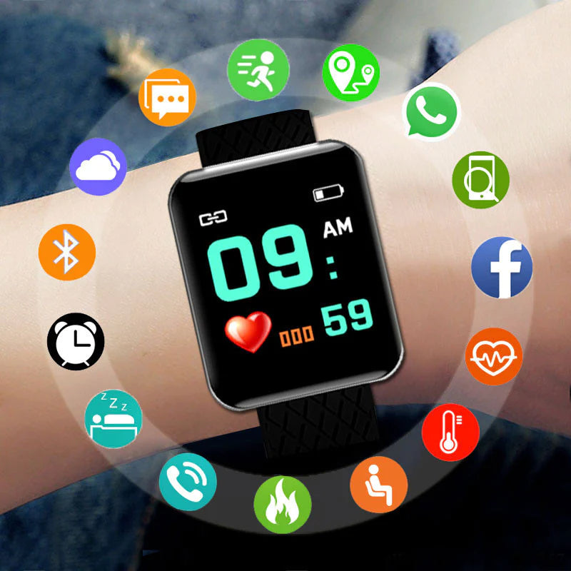 "Ultimate Digital Smart Sport Watch - Stylish LED Wristwatch for Men and Women with Bluetooth, Fitness Tracking, Heart Rate Monitoring, Sleep Analysis, and Message Alerts!"