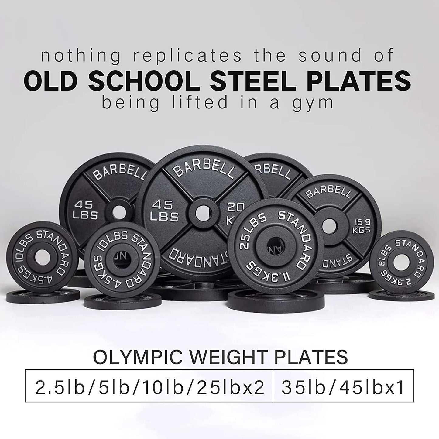 "Build Strength and Power with Olympic Weight Plates - Premium Iron Barbell Weights for Intense Workouts and Weightlifting - Choose Your Perfect Weight!"