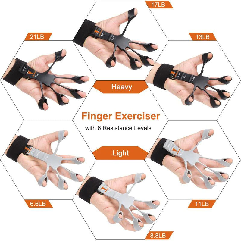 "Ultimate Grip Strengthener: Enhance Finger Stretches, Hand Grip, and Fitness Training with Silicone Gripster - Perfect for Gym Enthusiasts and Exercise Enthusiasts!"