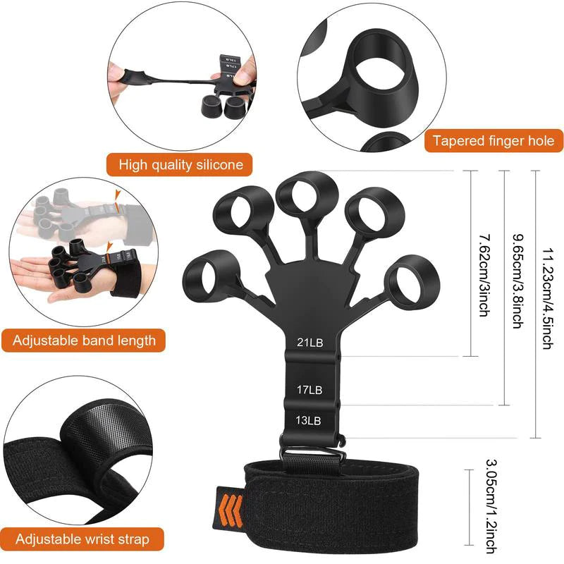 "Ultimate Grip Strengthener: Enhance Finger Stretches, Hand Grip, and Fitness Training with Silicone Gripster - Perfect for Gym Enthusiasts and Exercise Enthusiasts!"