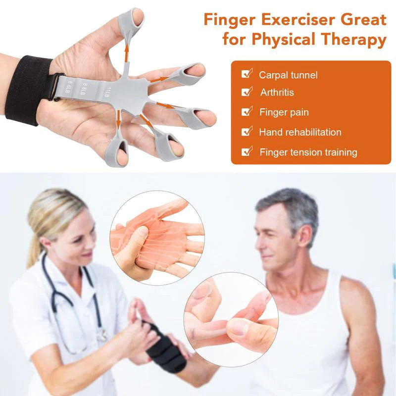 "Ultimate Grip Strengthener: Enhance Finger Stretches, Hand Grip, and Fitness Training with Silicone Gripster - Perfect for Gym Enthusiasts and Exercise Enthusiasts!"