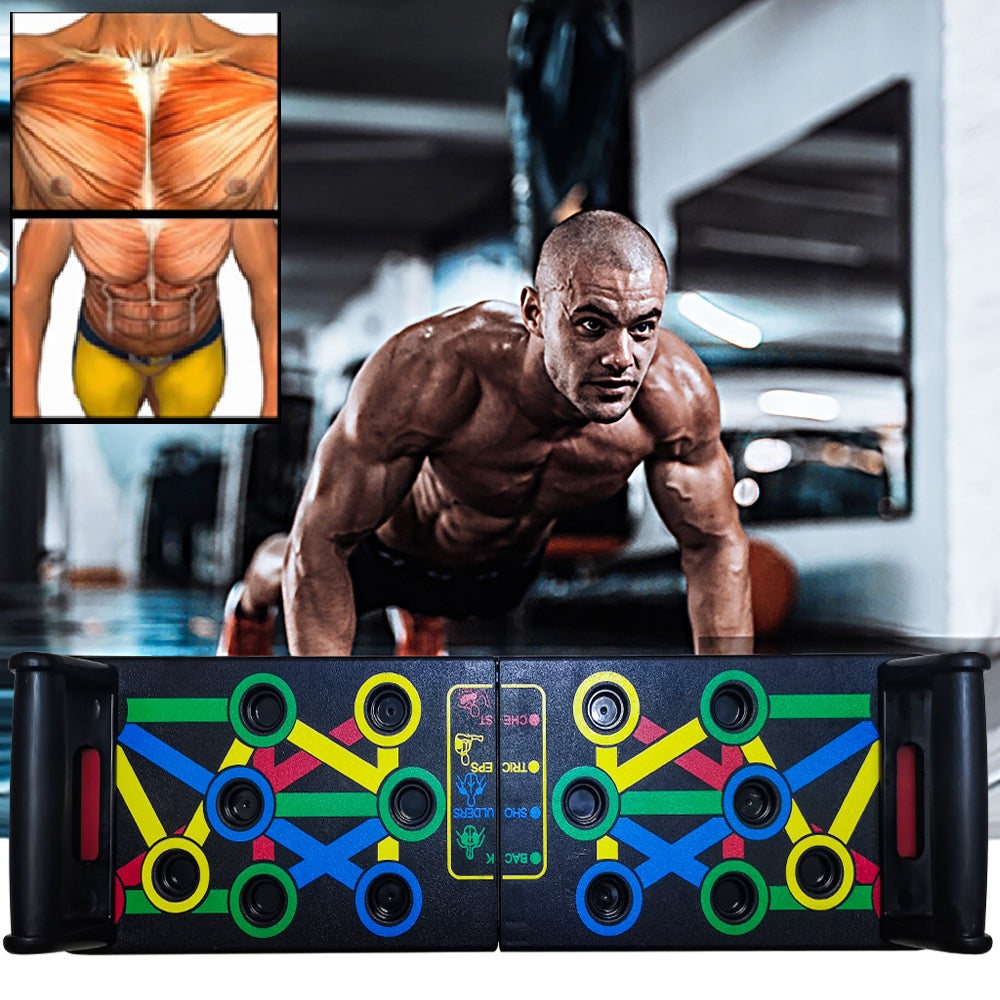 "Ultimate 14-In-1 Push-Up Rack Board: Transform Your Body with This Top-Notch Fitness Equipment for Abdominal Muscle Building and Full-Body Workout"